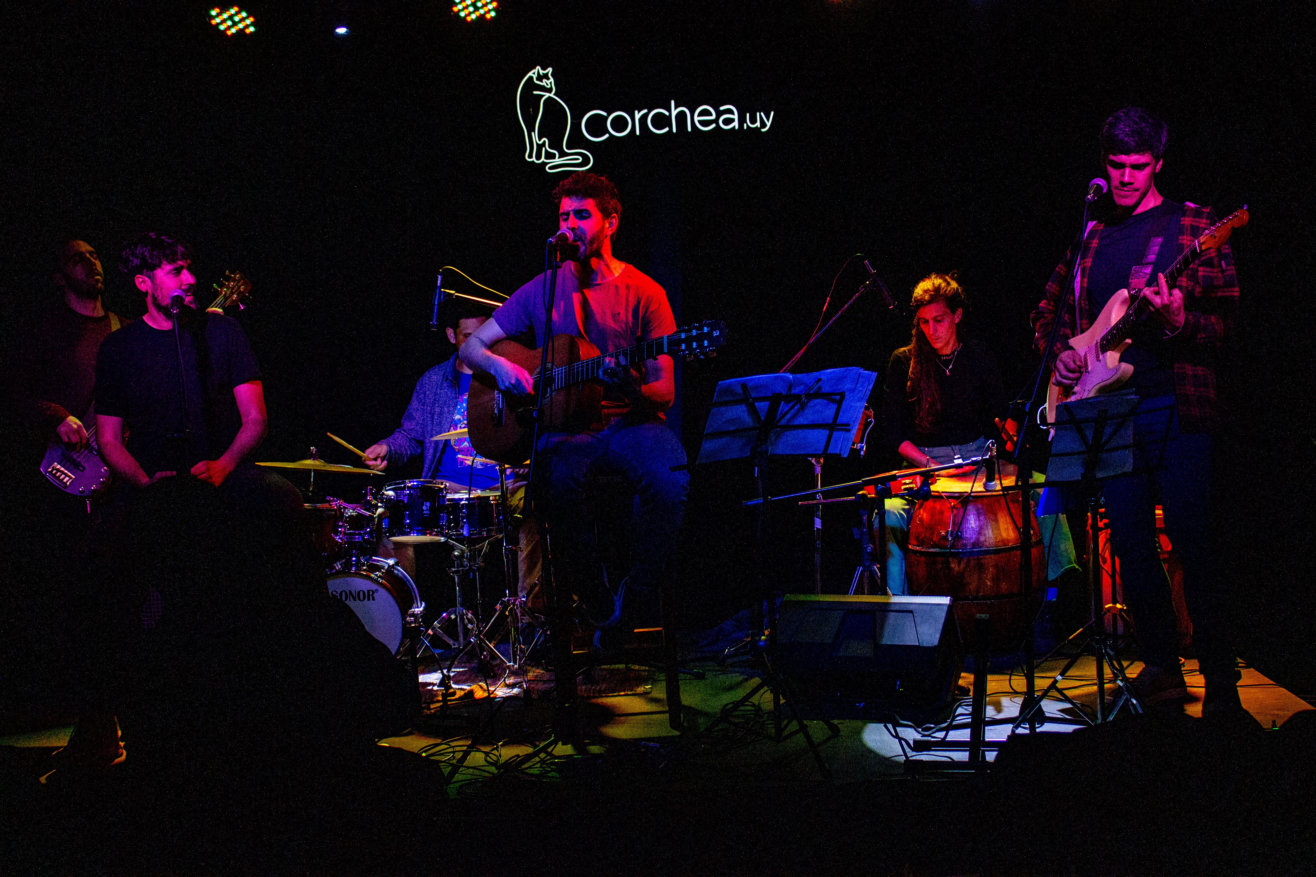 Nacho Pintos en vivo con luz verde